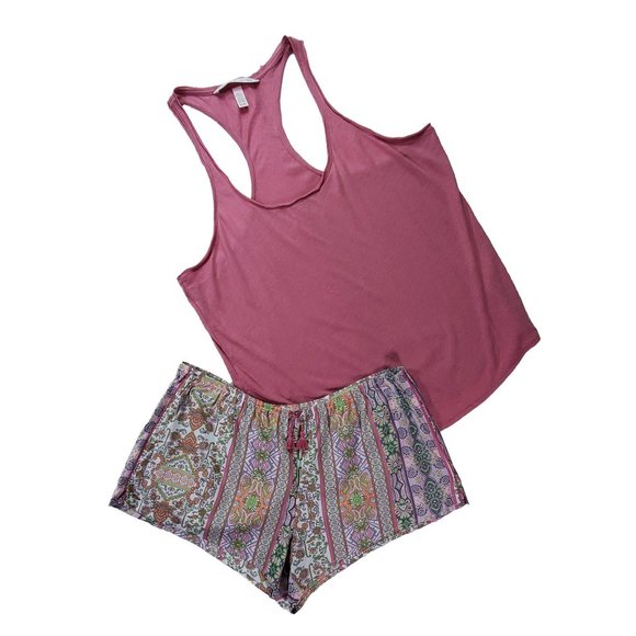 Victoria's Secret Other - Victoria's Secret Pink Floral Pajama Set sz Small
